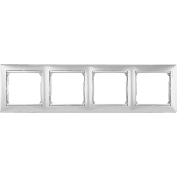 Rámeček Legrand Valena 770154 čtyřnásobný stříbrná metalíza