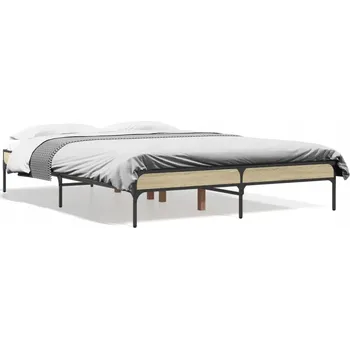 Postel Rám postele Dub Sonoma 140x190 cm - Odolný a stabilní rámeček, bez matrace