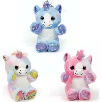 plyšák Plyšový jednorožec s hvědičkami 22 cm