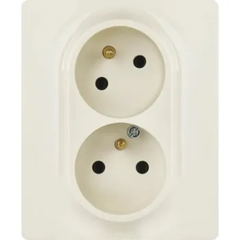 Elektrická zásuvka Dvojzásuvka Legrand Niloé 764633 béžová