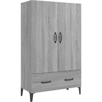 Komoda Boční dřevěná skříňka 70x31x115 šedý dub