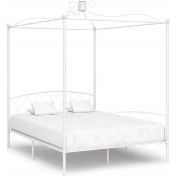 Postel Rám postele s nebesy 160x200 bílý