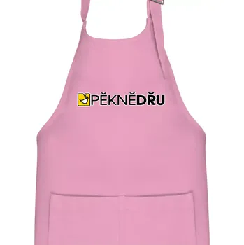 Kuchyňská zástěra Pěkně dřu lžíce - Dětská zástěra na vaření - Univerzální velikost ( Růžová )