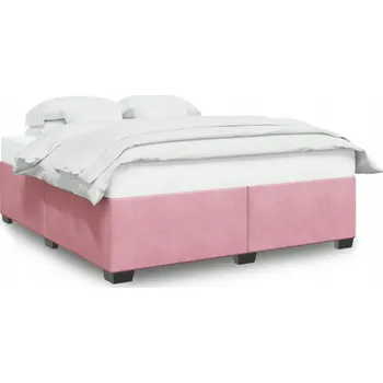 Postel Čalouněná dvoulůžková postel 200x200 v odstínech růžové