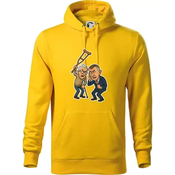 Pánská mikina Babiš a berle - Mikina pánská Cape s kapucí - L ( Žlutá )