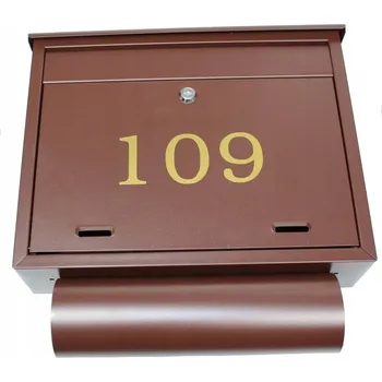 Poštovní schránka Poštovní schránka Eurobox, vkládací otvor, s držákem na noviny, Roman