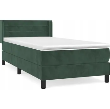 Postel Jednolůžková postel 90x200 cm, dekor dřeva, odstíny zelené