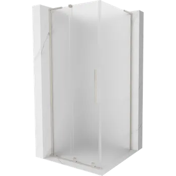 Mexen Velar L posuvná sprchová kabina 120 x 120 cm, mražené, kartáčovaný nikl - 871-120-120-33-97 Sprchové kouty