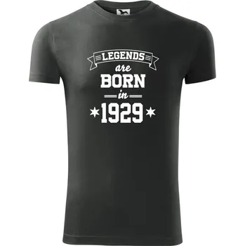 Pánské tričko Legends are born in 1929 - Viper FIT - Pánské zůžené tričko - 2XL ( Tmavá břidlice (šedá se zeleným nádechem) )