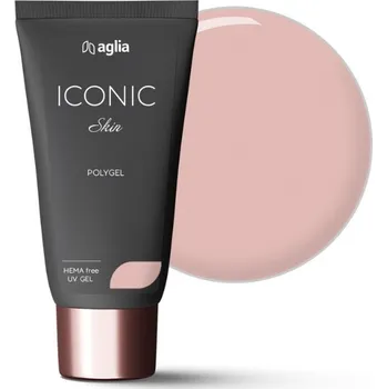 Lak na nehty Aglia - ICONIC Skin - modelovací UV polygel HEMA FREE - 30 g - bezbarvý