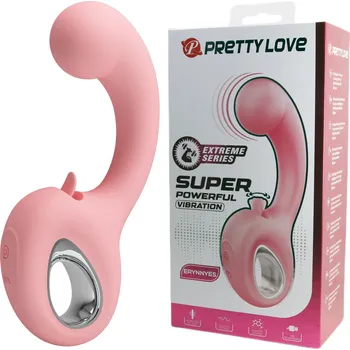 Vibrátor Pretty Love Erynnyes Extreme Series G-Spot Super Powerfull Vibration Dual Massager Pink