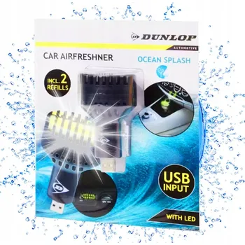 Vůně do auta Difuzér do auta Auta LED osvěžovač vzduchu USB 2 náplně