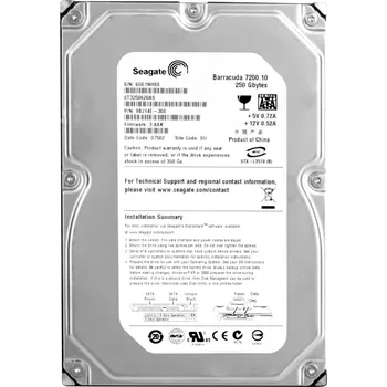 Interní pevný disk SEAGATE 250GB 7.2K 16MB SATA II 3.5" ST3250620AS