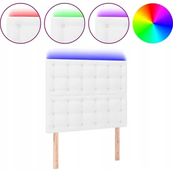LED záhlaví bílé 90x5x128 cm