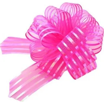 Stuha Stuha stahovací - organza LUX - 3/100 cm - tm. růžová - 161408