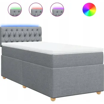 Postel Čalouněná jednolůžková postel 90x200 v odstínech šedé