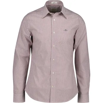 Pánské oblečení KOŠILE GANT SLIM STRETCH POPLIN STRIPED SHIRT PLUMPED RED