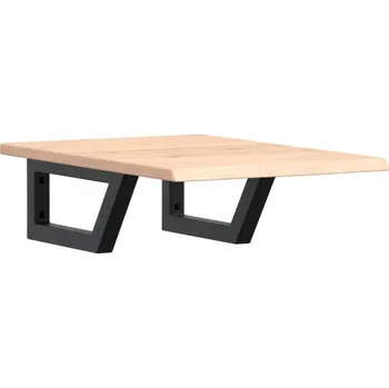 Koupelnový nábytek Police pod umyvadlo ocelová dřevěná 40x60 černá