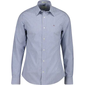 Pánské oblečení KOŠILE GANT SLIM STRETCH POPLIN STRIPED SHIRT COLLEGE BLUE