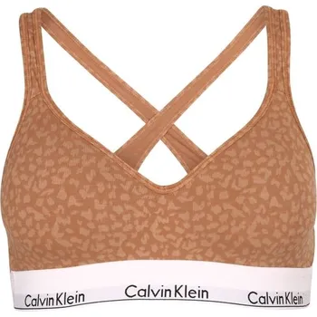Podprsenka Dámská podprsenka Calvin Klein BRALETTE LIFT S Hnědá, Bílá