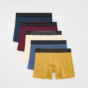 Pánské oblečení Reserved - Sada 5 boxerek long - hnědá - 052ES-83X - 052ES-83X-XL