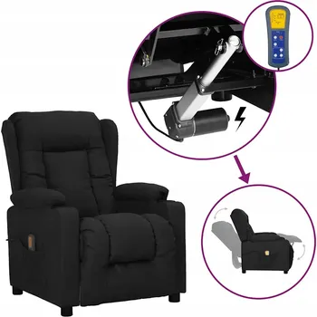 Křeslo Masážní křeslo s funkcí zvedání – černé, 72,5x96x99,5 cm