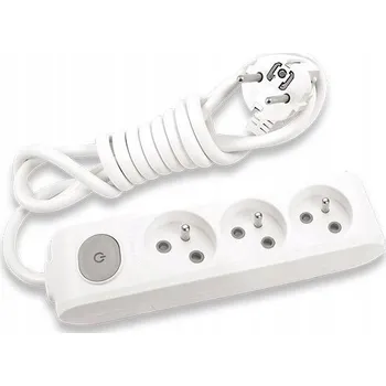 Napájecí kabel Prodlužovací Kabel s přepěťovou ochranou Panasonic 3m, 3 zásuvky ks bílý