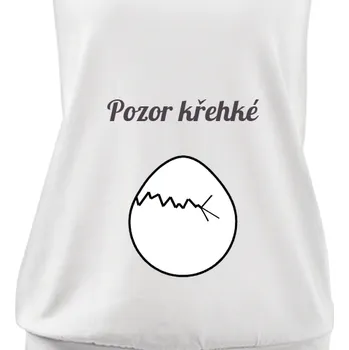Dámské tričko Tričko Pro maminky | Těhotenské tričko Pozor křehké