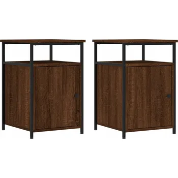 Noční stolek Dřevěný noční stolek 40x42x60 cm, hnědý dub