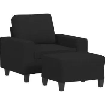 Křeslo Křeslo s podnožkou černé 94x77x80 cm - pro relaxaci