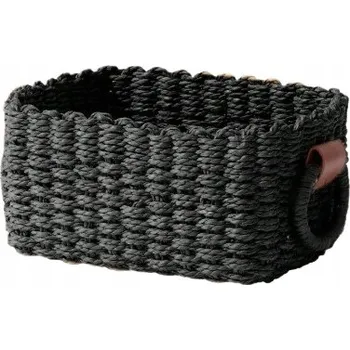 Úložný box Univerzální koš proutěný černý