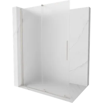 Mexen Velar posuvná sprchová zástěna Walk-in 150 x 200 cm, matně sklo 8 mm, kartáčovaný nikl - 871-150-000-33-97 Sprchové stěny