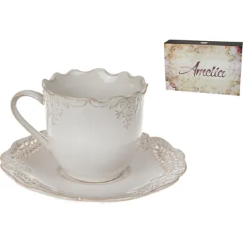 VERONI - Šálek + podšálek 6 + 6 ks Amelia
