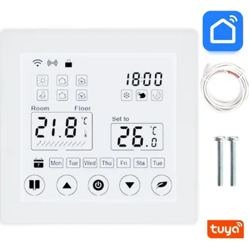 Termostat TERMOSTAT PRO PODLAHOVÉ TOPENÍ S DOTYKOVÝM LCD DISPLEJEM WIFI TUYA SMART 16A