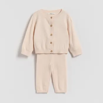 Dívčí mikina Reserved - Úpletový komplet - krémová - 947CY-01X - 947CY-01X-80