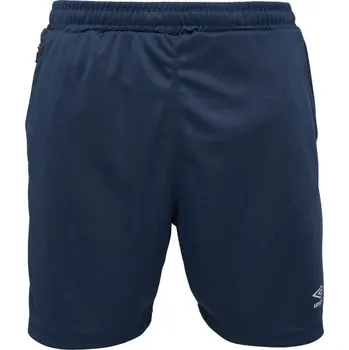Trenýrky Pánské sportovní trenýrky Umbro TRAINING KNIT SHORT L Tmavě modrá, Bílá