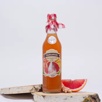 Sirup Kapka Přírody Sirup z červeného grepu se zázvorem Objem láhve: 1,0 l