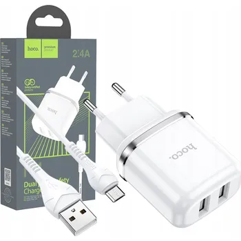 Síťová nabíječka Hoco USB pro Samsung 2400 mA 5 V bílá