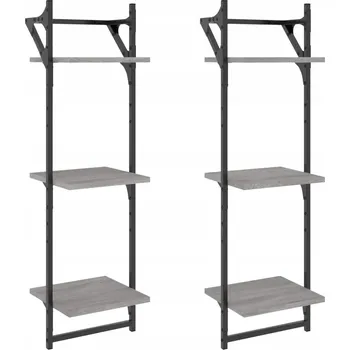 police Závěsná nástěnná police 30x25x100 cm šedý dub