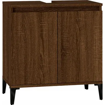 Koupelnový nábytek Skříňka pod umyvadlo z dřevěného materiálu 58x33x60 cm, hnědá