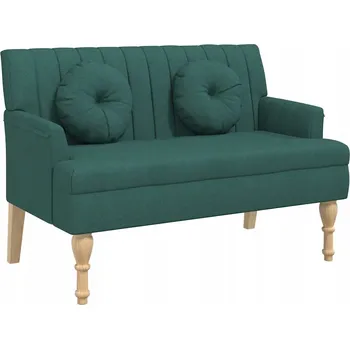 Zahradní lavice Elegantní lavička s opěradlem, tmavě zelená, 113x64,5x75,5 cm