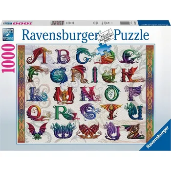Puzzle Ravensburger Puzzle 1000 dílků 1000dílné Puzzle s dračí abecedou