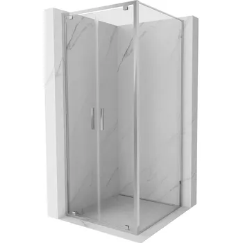 Mexen Exo sprchový kout s křídlovými dveřmi 100 x 100 cm, transparentní, chrom - 8182-100-100-01-00 Sprchové kouty