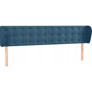 Čelo postele samet tmavě modré 183x23x78/88 cm