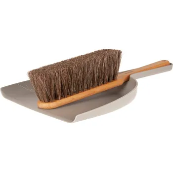 Iris Hantverk Lopatka se smetákem z koňských žíní, šedá, buk / bioplast