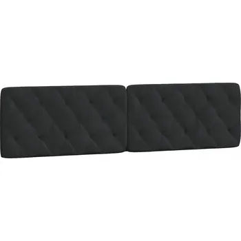 Polštář Polštář na čelo sametový, černý, 202x6x48 cm