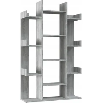Knihovna Police dřevěná 86 x 25,5 cm, odstíny šedé