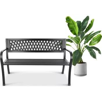 Zahradní lavice Zahradní kovová lavice s opěrkou do parku, na terasu a balkon