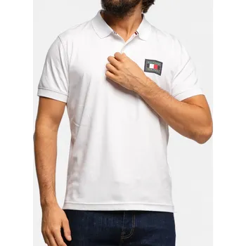 Pánské tričko Pánské bílé polo triko Tommy Hilfiger - Velikost S, Barva Bílá 56367 MW0MW15217