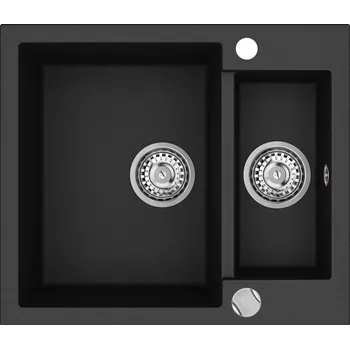 Granitový dřez Granitový dřez Helika TESA SQT150 black metallic